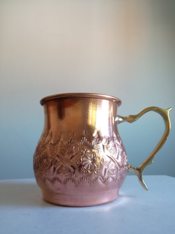 Handcrafted Moroccan Copper Mug – A Beautiful and Elegant Touch for Your Home /2 - Image 2