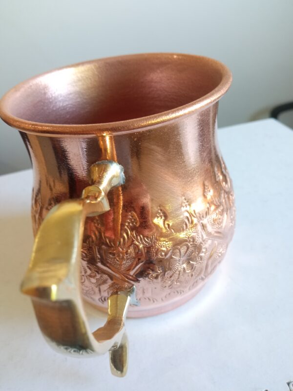 Handcrafted Moroccan Copper Mug – A Beautiful and Elegant Touch for Your Home /2 - Image 3