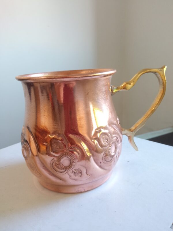 Handcrafted Moroccan Copper Mug – A Beautiful and Elegant Touch for Your Home /3 - Image 3