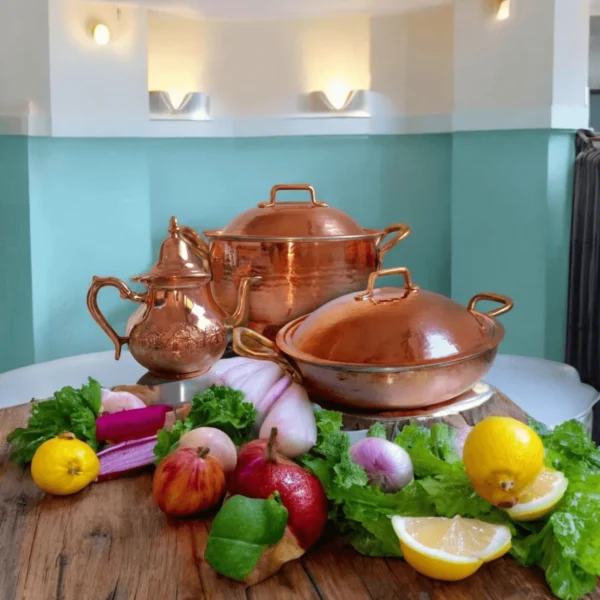 3 Exquisite Handcrafted Moroccan Copper Cookware – The Perfect Blend of Tradition and Luxury!