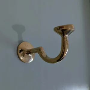 Handcrafted Unlacquered Brass Wall Hooks – Sturdy & Rustic Hooks for Coats, Towels, and Kitchen Organization