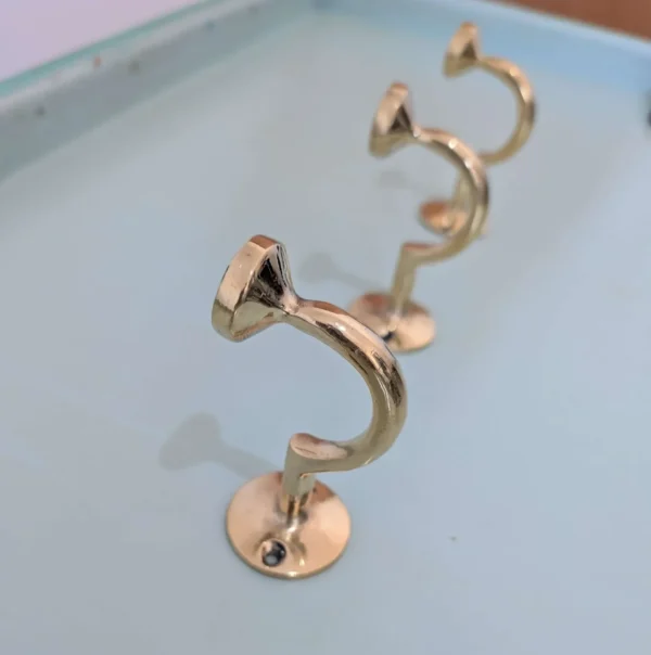 Handcrafted Unlacquered Brass Wall Hooks – Sturdy & Rustic Hooks for Coats, Towels, and Kitchen Organization - Image 3
