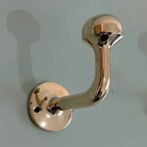 Set of Handmade Unlacquered Brass Wall Hooks – Rustic Solid Brass Hooks for Coats, Towels, and Kitchen Use