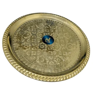 Handcrafted Brass Tray – Traditional Engraved Design